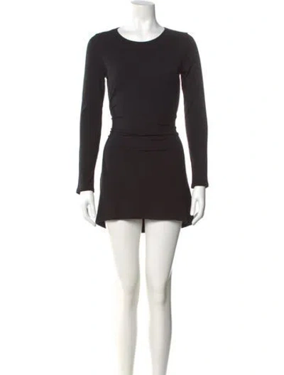 Pre-owned Reformation Crew Neck Mini Dress W/ Tags In Black