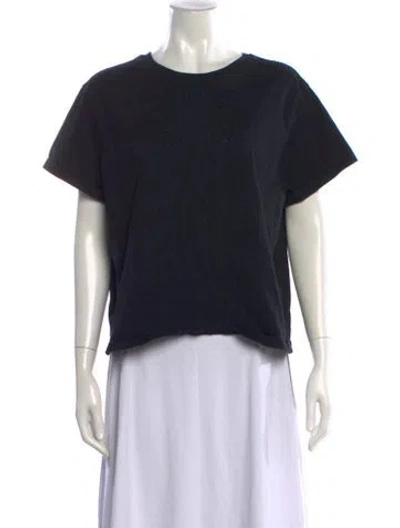 Pre-owned Reformation Crew Neck Short Sleeve T-shirt In Black