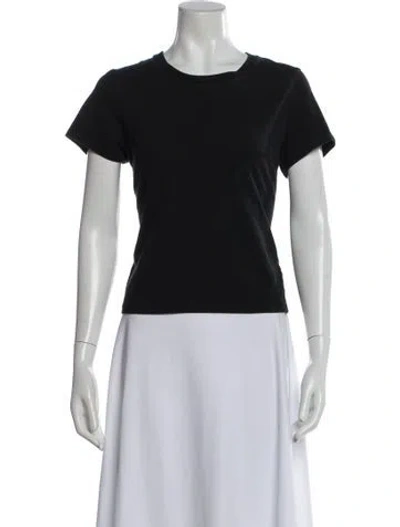 Pre-owned Reformation Crew Neck Short Sleeve T-shirt In Black