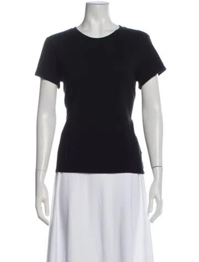 Pre-owned Reformation Crew Neck Short Sleeve T-shirt In Black