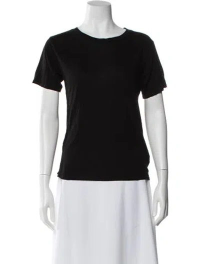 Pre-owned Reformation Crew Neck Short Sleeve T-shirt In Black