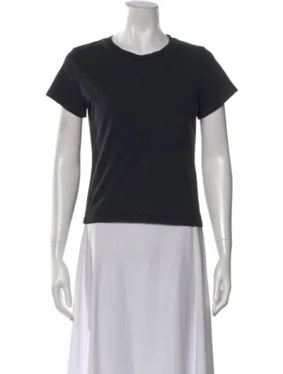 Pre-owned Reformation Crew Neck Short Sleeve T-shirt In Black