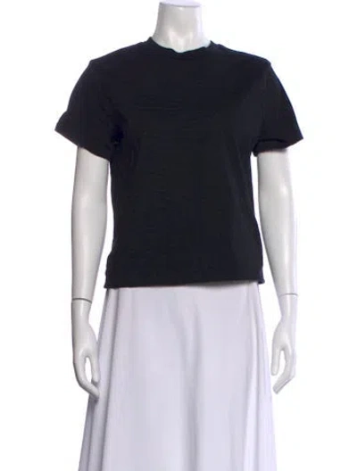 Pre-owned Reformation Crew Neck Short Sleeve T-shirt In Black
