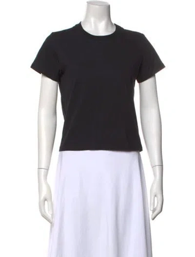 Pre-owned Reformation Crew Neck Short Sleeve T-shirt In Black