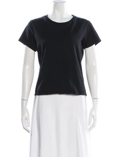 Pre-owned Reformation Crew Neck Short Sleeve T-shirt In Black