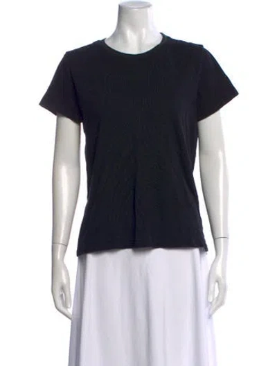 Pre-owned Reformation Crew Neck Short Sleeve T-shirt In Black