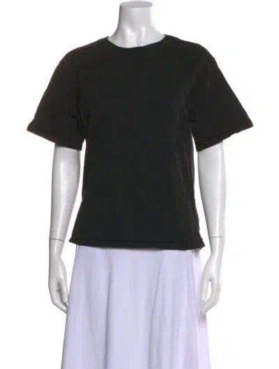 Pre-owned Reformation Crew Neck Short Sleeve T-shirt In Black