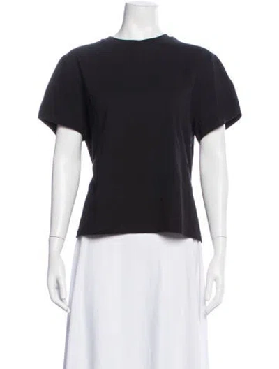 Pre-owned Reformation Crew Neck Short Sleeve T-shirt In Black
