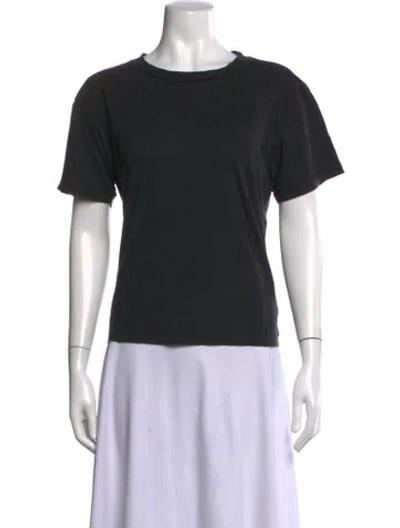 Pre-owned Reformation Crew Neck Short Sleeve T-shirt In Black