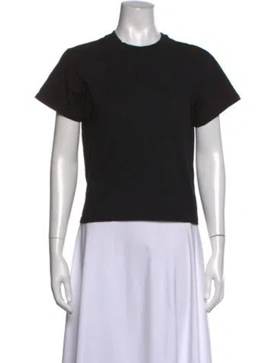 Pre-owned Reformation Crew Neck Short Sleeve T-shirt In Black