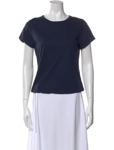 Pre-owned Reformation Crew Neck Short Sleeve T-shirt In Blue