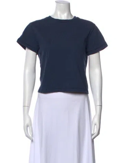 Pre-owned Reformation Crew Neck Short Sleeve T-shirt In Blue