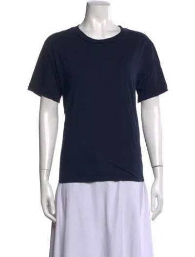 Pre-owned Reformation Crew Neck Short Sleeve T-shirt In Blue