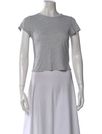 Pre-owned Reformation Crew Neck Short Sleeve T-shirt In Gray