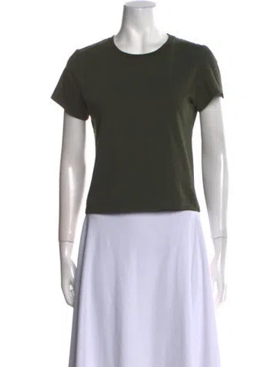 Pre-owned Reformation Crew Neck Short Sleeve T-shirt In Green