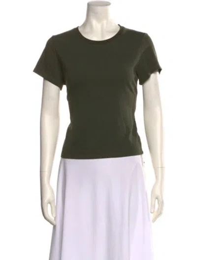 Pre-owned Reformation Crew Neck Short Sleeve T-shirt In Green