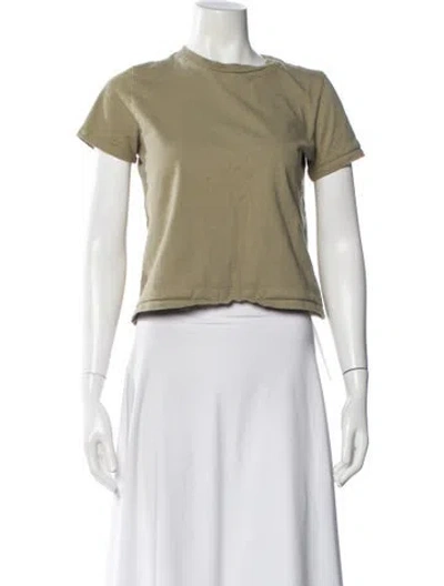 Pre-owned Reformation Crew Neck Short Sleeve T-shirt In Green