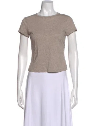 Pre-owned Reformation Crew Neck Short Sleeve T-shirt In Neutral