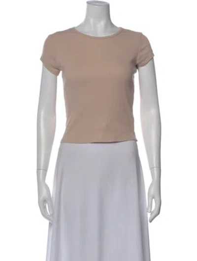 Pre-owned Reformation Crew Neck Short Sleeve T-shirt In Neutral