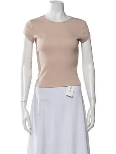 Pre-owned Reformation Crew Neck Short Sleeve T-shirt In Neutrals