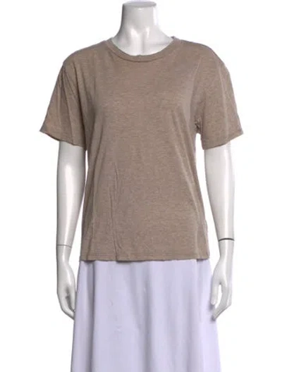 Pre-owned Reformation Crew Neck Short Sleeve T-shirt In Neutrals