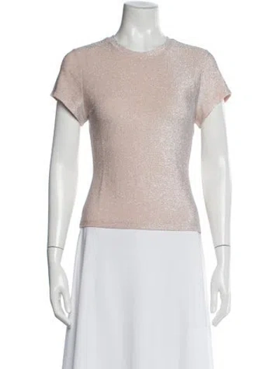 Pre-owned Reformation Crew Neck Short Sleeve T-shirt In Pink