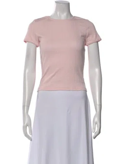 Pre-owned Reformation Crew Neck Short Sleeve T-shirt In Pink