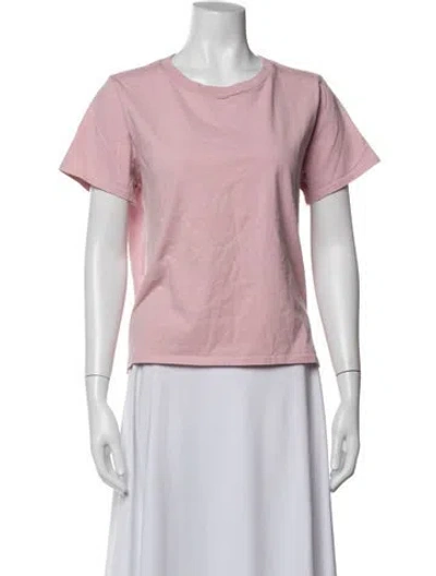 Pre-owned Reformation Crew Neck Short Sleeve T-shirt In Pink