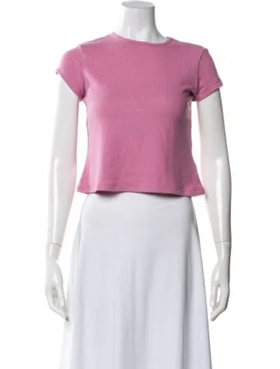 Pre-owned Reformation Crew Neck Short Sleeve T-shirt In Purple