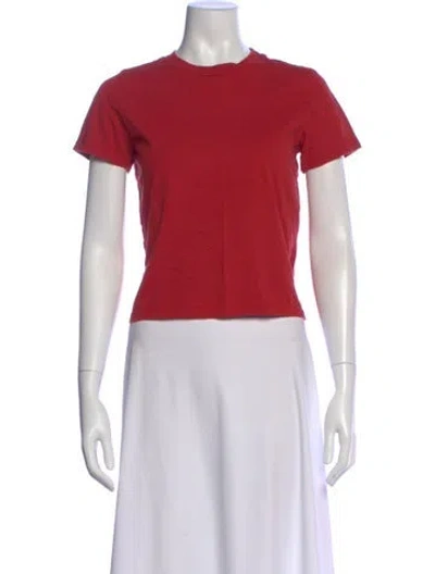Pre-owned Reformation Crew Neck Short Sleeve T-shirt In Red
