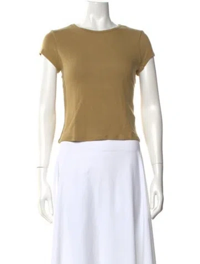 Pre-owned Reformation Crew Neck Short Sleeve T-shirt W/ Tags In Brown