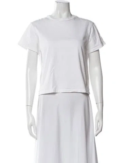 Pre-owned Reformation Crew Neck Short Sleeve T-shirt In White