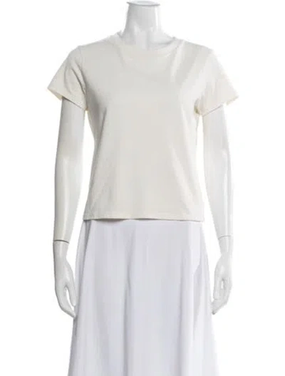 Pre-owned Reformation Crew Neck Short Sleeve T-shirt In White