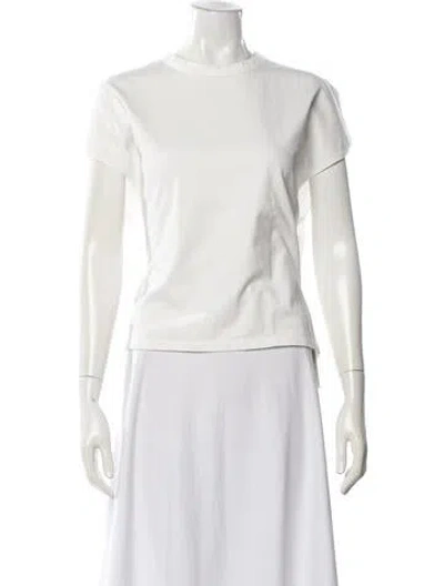 Pre-owned Reformation Crew Neck Short Sleeve T-shirt In White