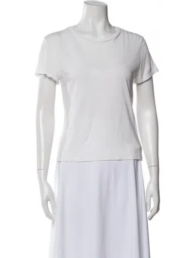 Pre-owned Reformation Crew Neck Short Sleeve T-shirt In White