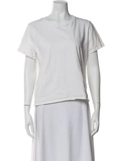 Pre-owned Reformation Crew Neck Short Sleeve T-shirt In White