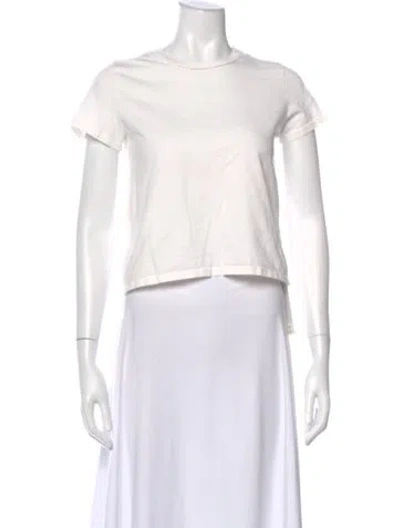 Pre-owned Reformation Crew Neck Short Sleeve T-shirt In White
