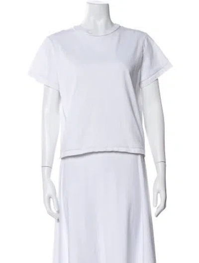 Pre-owned Reformation Crew Neck Short Sleeve T-shirt In White