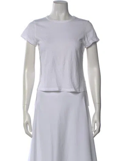 Pre-owned Reformation Crew Neck Short Sleeve T-shirt In White