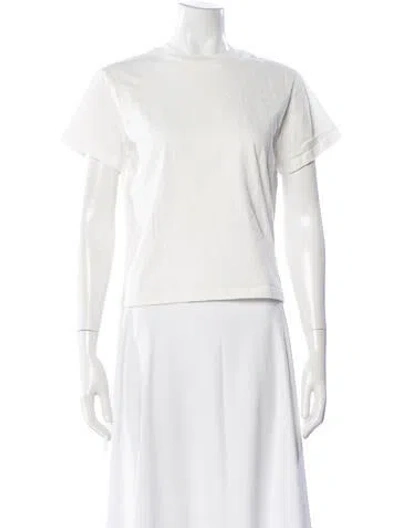 Pre-owned Reformation Crew Neck Short Sleeve T-shirt In White