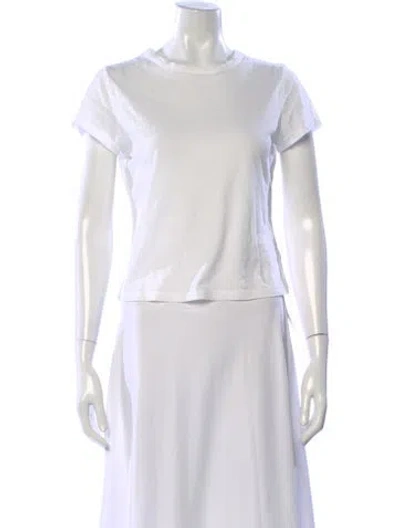 Pre-owned Reformation Crew Neck Short Sleeve T-shirt In White