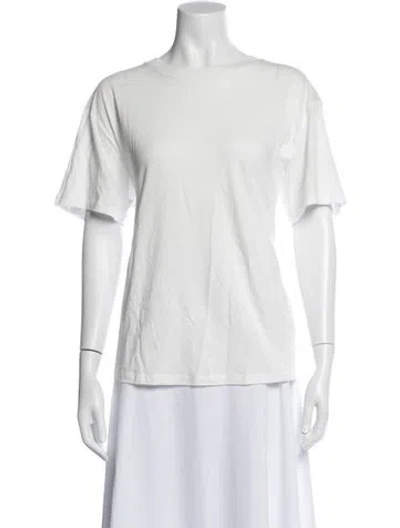 Pre-owned Reformation Crew Neck Short Sleeve T-shirt In White