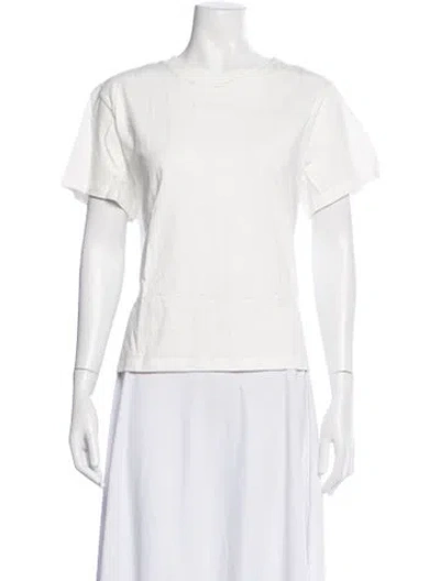 Pre-owned Reformation Crew Neck Short Sleeve T-shirt In White