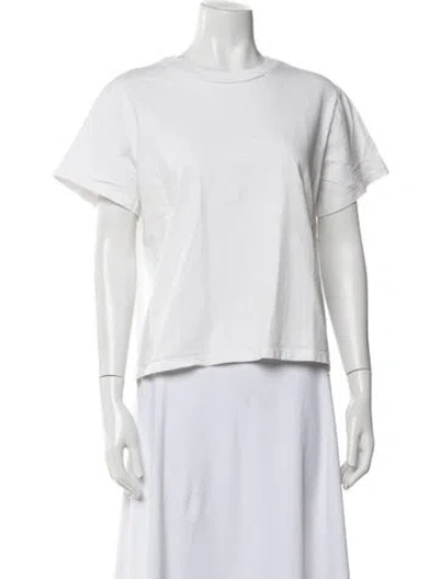 Pre-owned Reformation Crew Neck Short Sleeve T-shirt In White