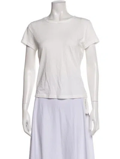 Pre-owned Reformation Crew Neck Short Sleeve T-shirt In White