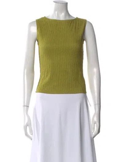 Pre-owned Reformation Crew Neck Sleeveless Top W/ Tags In Green