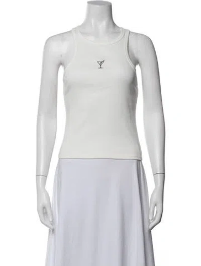 Pre-owned Reformation Crew Neck Sleeveless Top In White