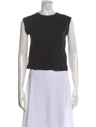 Pre-owned Reformation Crew Neck Sleeveless T-shirt In Black
