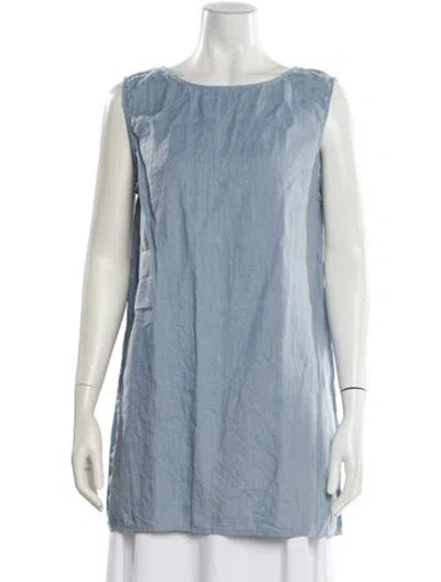 Pre-owned Reformation Crew Neck Sleeveless Tunic In Blue