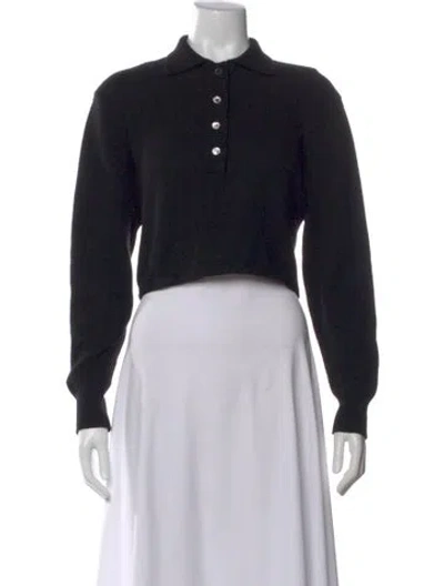 Pre-owned Reformation Crew Neck Sweater In Black